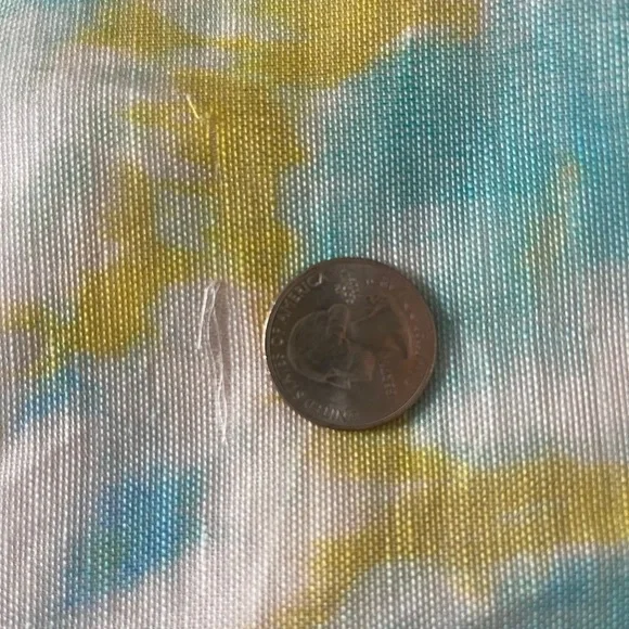 SOLD- Zimmermann High Tide Ikat Dress Set Green Blue Yellow - Picture 3 of 5